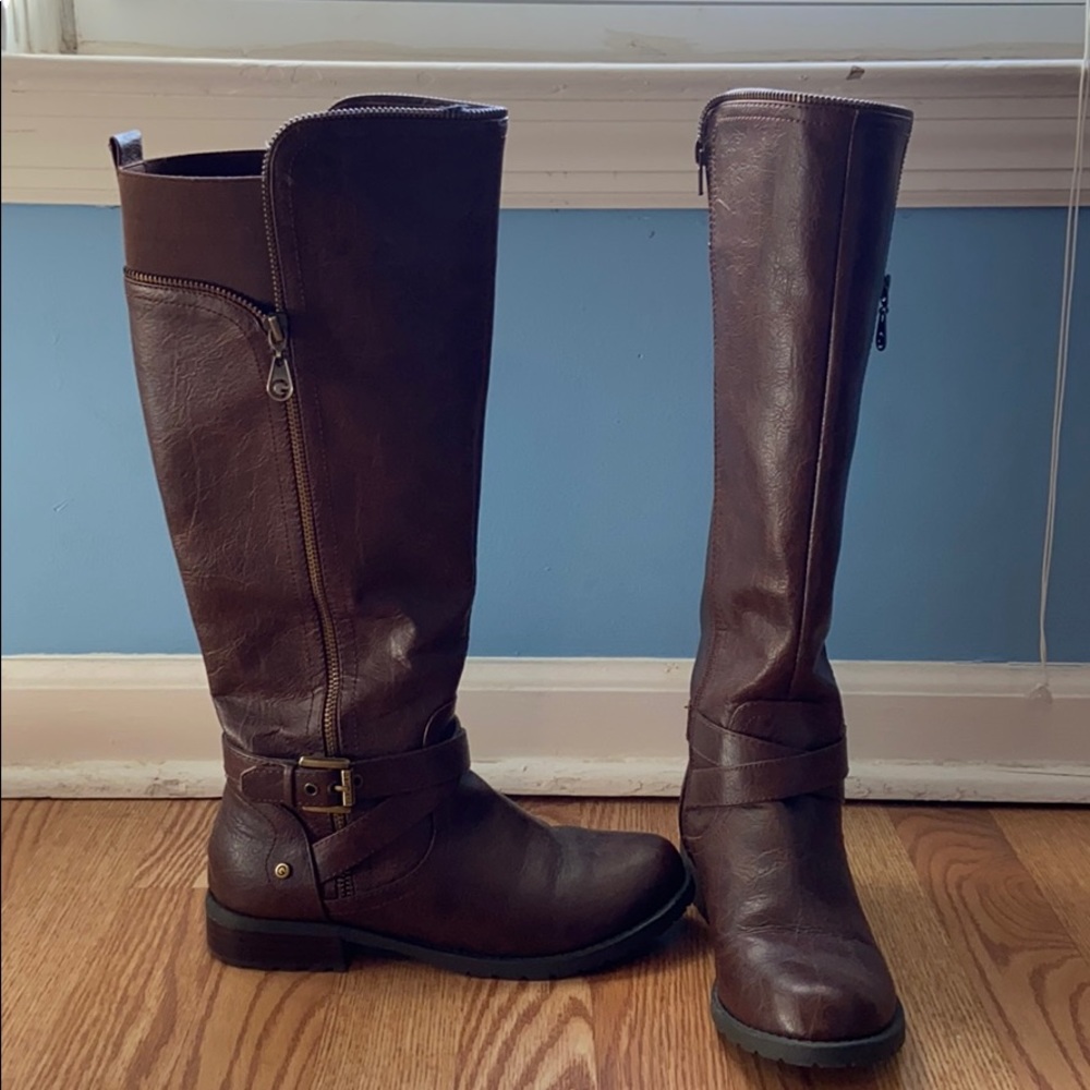 G by Guess brown boots.